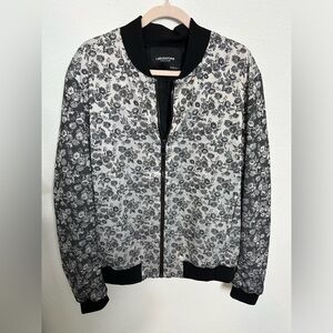 Laboratoire Men’s Floral Jacket Silver Gray Medium